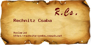 Rechnitz Csaba névjegykártya
